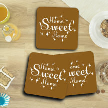 Feestelijke kalligrafie en sterren 'Home Sweet Hom