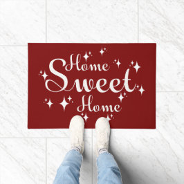 Feestelijke kalligrafie en sterren 'Home Sweet Hom Deurmat
