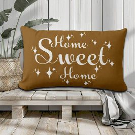 Feestelijke kalligrafie en sterren 'Home Sweet Hom Kussen