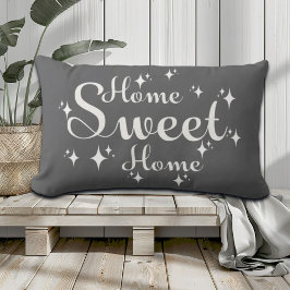 Feestelijke kalligrafie en sterren 'Home Sweet Hom Kussen