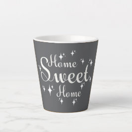 Feestelijke kalligrafie en sterren 'Home Sweet Hom Latte Mok