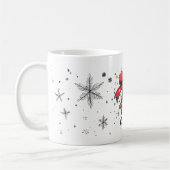 Feestelijke Kardinaal & Sneeuwvlok Mok (Links)