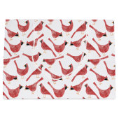 Feestelijke Kardinaal Vogel Waterverf Groot Cadeauzakje (Voorkant)