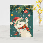 Feestelijke katachtige kaart (Gele Bloem)