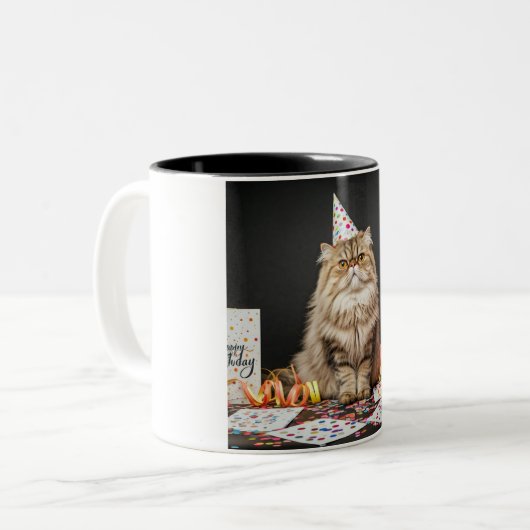 Feestelijke katachtige Mok (Voorkant links)