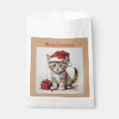 Feestelijke katten in kerstkostuums - Holiday Vibe Bedankzakje (Voorkant)