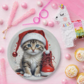 Feestelijke katten in kerstkostuums - Holiday Vibe Papieren Bordje (Feest)