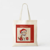 Feestelijke katten in kerstkostuums - Holiday Vibe Tote Bag (Achterkant)