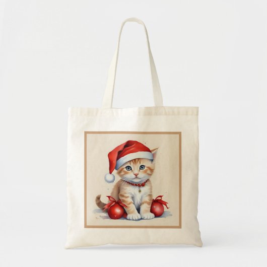 Feestelijke katten in kerstkostuums - Holiday Vibe Tote Bag (Voorkant)