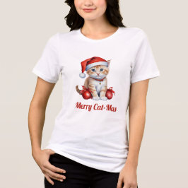Feestelijke katten in kerstkostuums - Holiday Vibe Tri-Blend Shirt