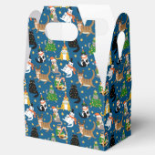 Feestelijke katten in kerstkostuums patroon bedankdoosjes (Geopend)