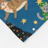 Feestelijke katten in kerstkostuums patroon fleece deken (Hoek)