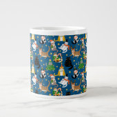 Feestelijke katten in kerstkostuums patroon grote koffiekop (Voorkant)