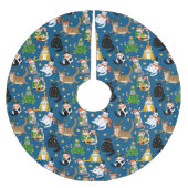 Feestelijke katten in kerstkostuums patroon kerstboom rok (Voorkant)