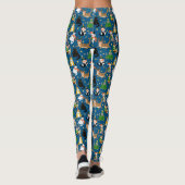 Feestelijke katten in kerstkostuums patroon leggings (Achterkant)