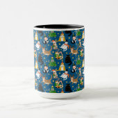 Feestelijke katten in kerstkostuums patroon mok (Midden)