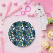 Feestelijke katten in kerstkostuums patroon papieren bordje (Feest)