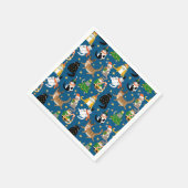 Feestelijke katten in kerstkostuums patroon servet (Hoek)