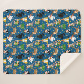 Feestelijke katten in kerstkostuums patroon sherpa deken (Voorkant (horizontaal))