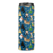 Feestelijke katten in kerstkostuums patroon thermosbeker (Achterkant)