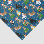 Feestelijke katten in kerstkostuums patroon tissuepapier (Detail)