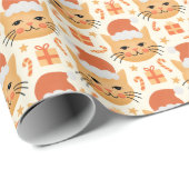Feestelijke katten in Santa Hats Cadeaupapier (Rol Hoek)