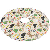 Feestelijke Katten Kerstpatroon Kerstboom Rok (Gekanteld)