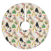 Feestelijke Katten Kerstpatroon Kerstboom Rok (Voorkant)