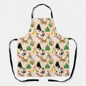 Feestelijke Katten Kerstpatroon Schort (Voorkant)