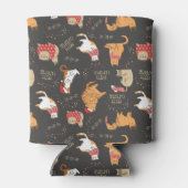 Feestelijke Katten Met Lichten Kerstpatroon Blikjeskoeler (Achterkant)