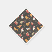 Feestelijke Katten Met Lichten Kerstpatroon Servet (Hoek)