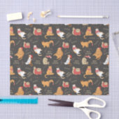 Feestelijke Katten Met Lichten Kerstpatroon Tissuepapier (Craft)