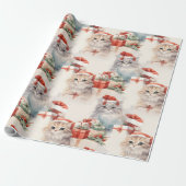 Feestelijke katten met speels inpakpapier (Uitgerold)
