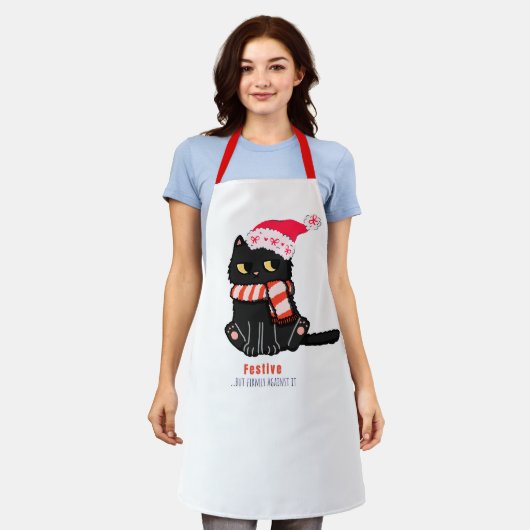 Feestelijke Katten Schort  (Gedragen)