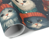 Feestelijke Katten Vakantie Inpakpapier (Rol Hoek)