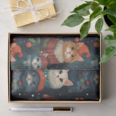 Feestelijke Katten Vakantie Inpakpapier Tissuepapier (Geschenk)