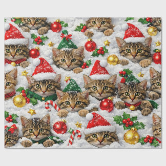 Feestelijke Katten Wonderland Inpakpapier