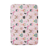 Feestelijke Kattengezichten in Vakantie Petten Pat Badmat (Voorkant Verticaal)