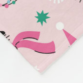 Feestelijke Kattengezichten in Vakantie Petten Pat Fleece Deken (Hoek)