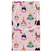 Feestelijke Kattengezichten in Vakantie Petten Pat Klein Cadeauzakje (Achterkant)