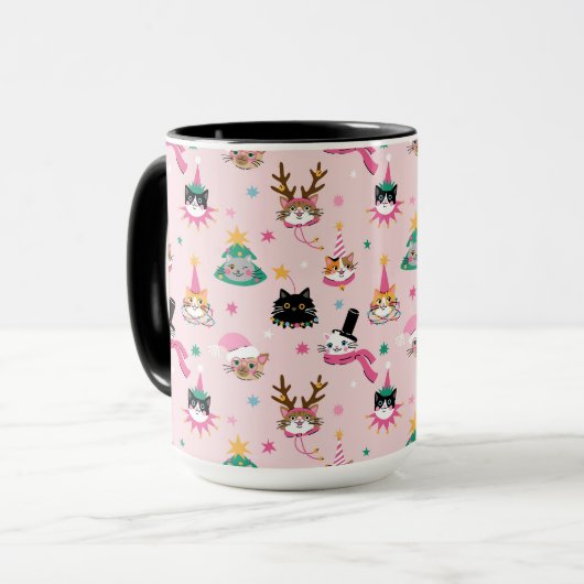 Feestelijke Kattengezichten in Vakantie Petten Pat Mok (Voorkant links)