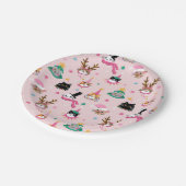 Feestelijke Kattengezichten in Vakantie Petten Pat Papieren Bordje (Gekanteld)