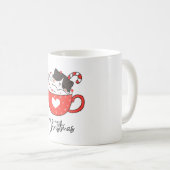 Feestelijke Kattenkoffie Mok: Perfect voor Vakanti Koffiemok (Voorkant rechts)