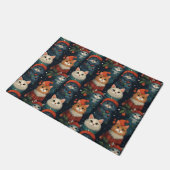 Feestelijke Kattenvakantie Deurmat (Schuin)