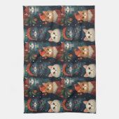 Feestelijke Kattenvakantie Theedoek (Verticaal)