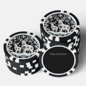 Feestelijke Kerst 3dee rendieren tekst toevoegen Poker Chips (Opstapeling)