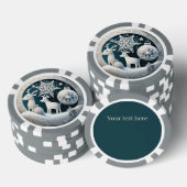 Feestelijke Kerst 3dee rendieren tekst toevoegen Poker Chips (Opstapeling)