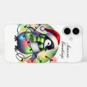 Feestelijke Kerst aap aanpasbaar Case-Mate iPhone Case (Achterkant (horizontaal))
