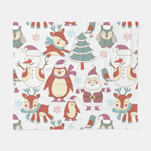 Feestelijke kerst:  achtergrond fleece deken (Voorkant (Horizontaal))