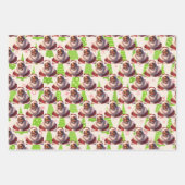 Feestelijke Kerst Afro-Amerikaanse Zwarte Kerstman Inpakpapier Vel (Voorkant)